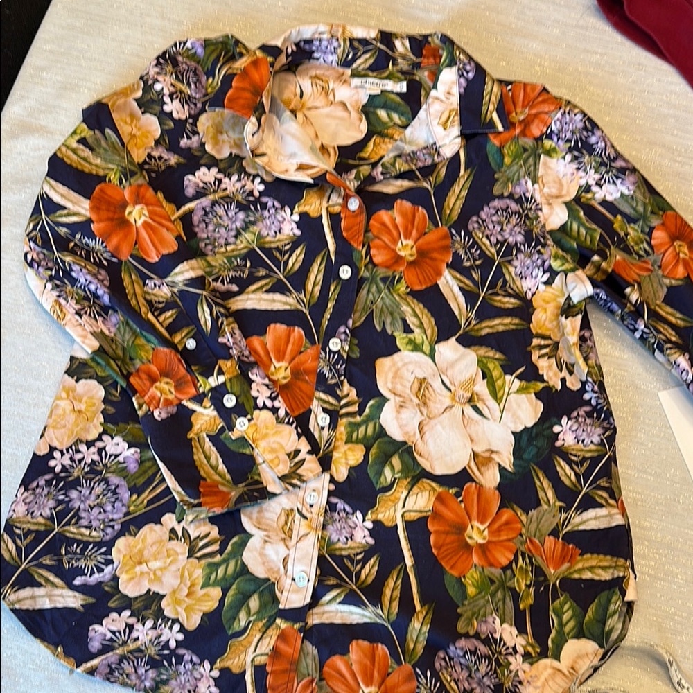 Chico's Floral Button Down Dress Shirt